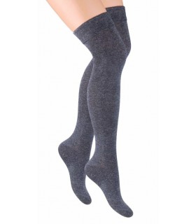 Art. 076 CL021 35-37 MELANŻ GRAFIT - ZAKOLANÓWKI BAWEŁNIANE