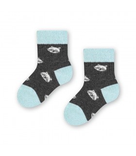 Art.138 KO283 17-19 MELANŻ CIEMNY SZARY