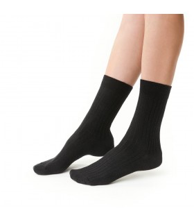 Art. 130 EM003 35-37 CZARNY - SKARPETKI BEZUCISKOWE Z WEŁNY MERINO