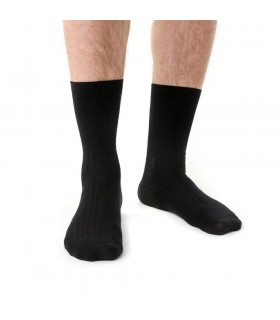 Art. 130 OD003 44-46 CZARNY - SKARPETKI BEZUCISKOWE Z WEŁNY MERINO
