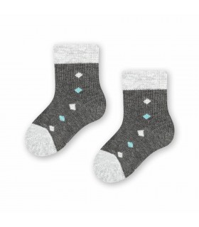 Art.138 KN281 14-16 MELANŻ CIEMNY SZARY