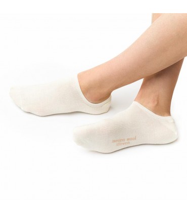 Art. 130 YR001 35-37 ECRU - STOPKI Z WEŁNY MERINO