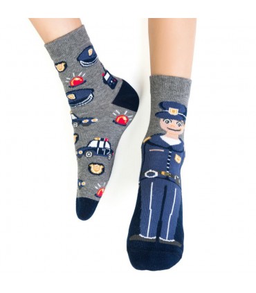 Art.138 KR329 23-25 MELANŻ SZARY - POLICJANT