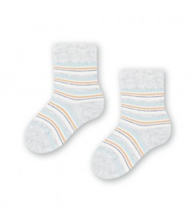 Art.138 KN285 14-16 MELANŻ JASNY SZARY - PASKI