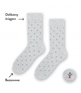 Art.056 HC207 39-41 MELANŻ JASNY SZARY - DELIKATNY ŚCIĄGACZ