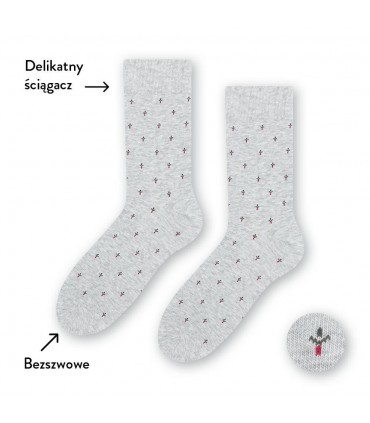 Art.056 HC207 39-41 MELANŻ JASNY SZARY - DELIKATNY ŚCIĄGACZ