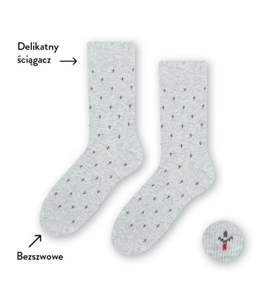 Art.056 HC207 39-41 MELANŻ JASNY SZARY - DELIKATNY ŚCIĄGACZ