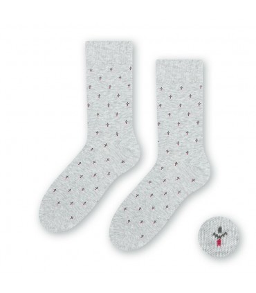 Art.056 IC207 42-44 MELANŻ JASNY SZARY - DELIKATNY ŚCIĄGACZ