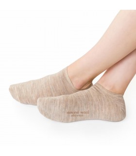 Art. 130 YR005 35-37 MELANŻ BEŻ - STOPKI Z WEŁNY MERINO