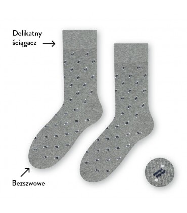 Art.056 HC211 39-41 MELANŻ SZARY - DELIKATNY ŚCIĄGACZ