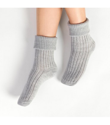 Art. 067 BE29 35-37 MELANŻ JASNY  SZARY - SKARPETY DO SPANIA