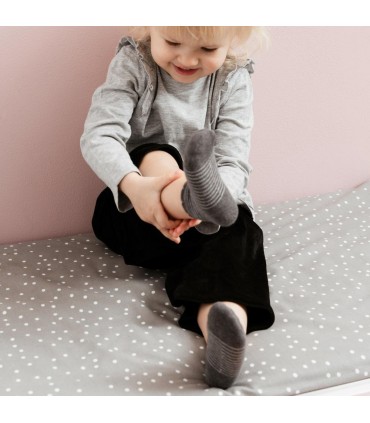 Art.138 KO261 17-19 MELANŻ SZARY - SREBRNE PASKI