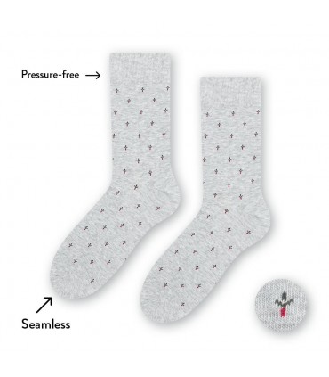 Art.056 IC207 42-44 MELANŻ JASNY SZARY - DELIKATNY ŚCIĄGACZ