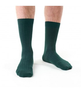Art. 130 OD009 44-46 ZIELONY - SKARPETKI BEZUCISKOWE Z WEŁNY MERINO