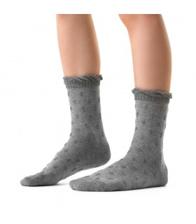 Art.014 DM460 26-28  MELANŻ SZARY - 3D Z FALBANKĄ