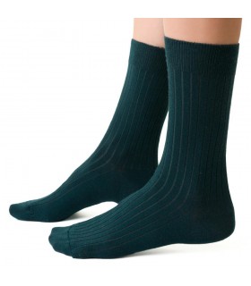 Art. 130 EN008 38-40 ZIELONY - SKARPETKI BEZUCISKOWE Z WEŁNY MERINO