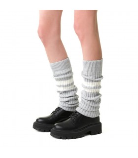 Art. 068 CH054, ONE SIZE  MELANŻ SZARY - PASKI