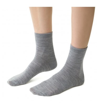 Art. 130 GA004 35-37 SZARY - SKARPETKI DAMSKIE Z WEŁNY MERINO