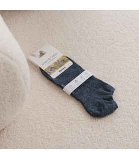 Art. 174 ZN004 44-46 MELANŻ JEANS - STOPKI Z LNEM I BAWEŁNĄ