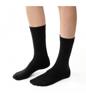 Art. 130 IR002 35-37 CZARNY - SKARPETKI PÓŁFROTTE Z WEŁNY MERINO