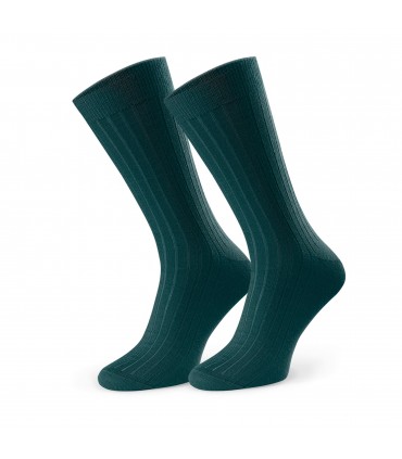 Art. 130 OD009 44-46 ZIELONY - SKARPETKI BEZUCISKOWE Z WEŁNY MERINO