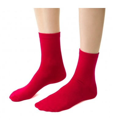 Art. 130 GA005 35-37 CZERWIEŃ - SKARPETKI DAMSKIE Z WEŁNY MERINO