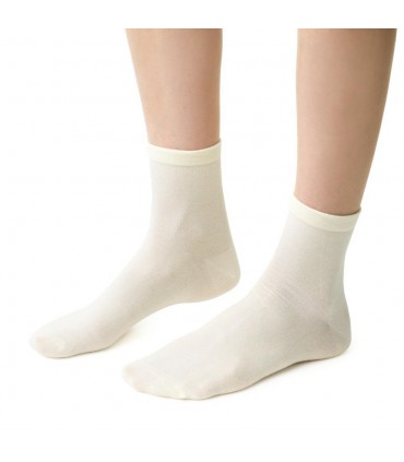 Art. 130 GA003 35-37 ECRU - SKARPETKI DAMSKIE Z WEŁNY MERINO