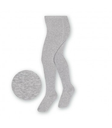 Art. 023 FE029 116-122 MELANŻ JASNY SZARY - RAJSTOPY DZIECIĘCE GŁADKIE