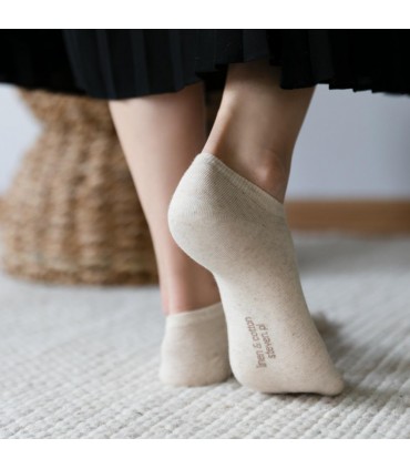 Art. 174 EU001 35-37 ECRU - STOPKI Z LNEM I BAWEŁNĄ