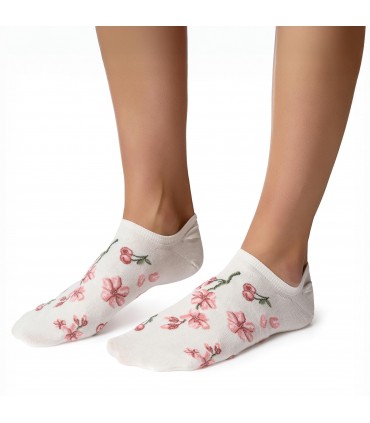 Art. 017 OZ036 38-40 ECRU - STOPKI W KWIATY