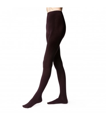 Art. 130 BK005 XXL 156 - 168 ŚLIWKOWY - RAJSTOPY DAMSKIE Z WEŁNY MERINO