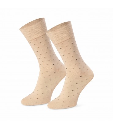 Art. 056 IC268 42-44 JASNY BEŻ - SKARPETY MĘSKIE WZOROWANE