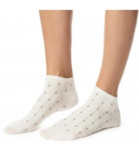 Art. 114 KG175 35-37 ECRU - STOPKI DAMSKIE WZOROWANE