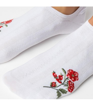 Art. 017 OY041 35-37 BIAŁY - STOPKI Z KWIATEM