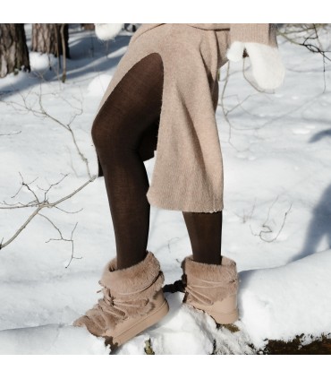 Art. 130 JB004 M/L 168 - 182 BRĄZ - RAJSTOPY DAMSKIE Z WEŁNY MERINO