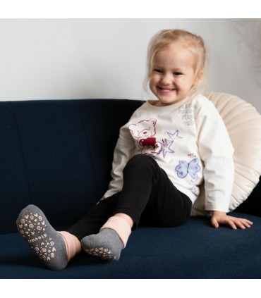 ART. 155 RP016 23-25 MELANŻ SZARY - SKARPETKI FROTTE ANTYPOŚLIZGOWE