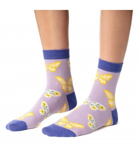 Art. 099 DP149 35-37 FIOLETOWY - SKARPETKI DAMSKIE W MOTYLE