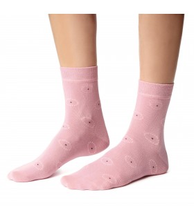 Art. 099 DR124 38-40 BRUDNY RÓŻ - SKARPETKI DAMSKIE WZOROWANE