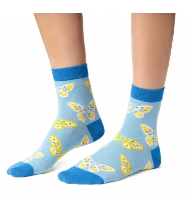 Art. 099 DP150 35-37 NIEBIESKI - SKARPETKI DAMSKIE W MOTYLE