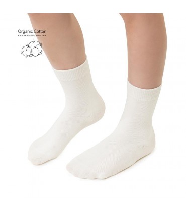 Art. 187 ML008 26-28 ZŁAMANA BIEL - SKARPETKI Z BAWEŁNY ORGANICZNEJ GŁADKIE