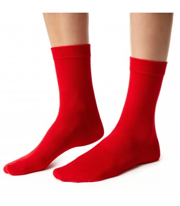 Art. 130 GA005 35-37 CZERWIEŃ - SKARPETKI DAMSKIE Z WEŁNY MERINO