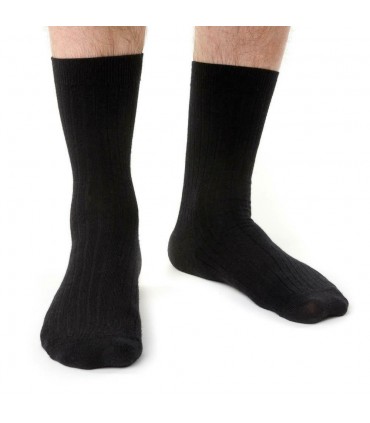 Art. 130 OC003 41-43 CZARNY - SKARPETKI BEZUCISKOWE Z WEŁNY MERINO