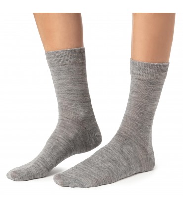 Art. 130 GA004 35-37 SZARY - SKARPETKI DAMSKIE Z WEŁNY MERINO