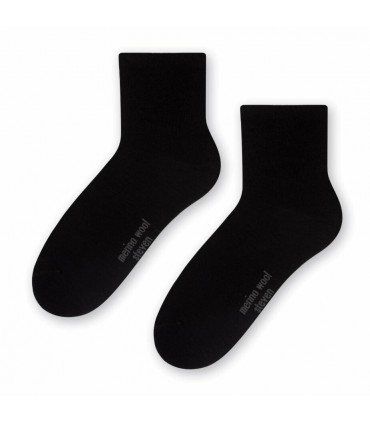 Art. 130 GB001 38-40 CZARNY - SKARPETKI DAMSKIE Z WEŁNY MERINO