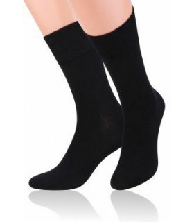 Art. 130 LR01 44-46 CZARNY - SKARPETY GARNITUROWE Z WEŁNY MERINO