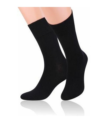Art. 130 LR01 44-46 CZARNY - SKARPETY GARNITUROWE Z WEŁNY MERINO